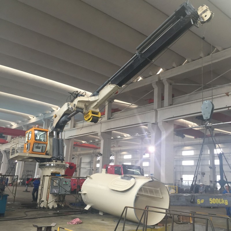 2T 22M Telescopic Folding Boom Deck Crane