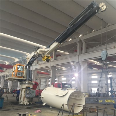 2T 22M Telescopic Folding Boom Deck Crane